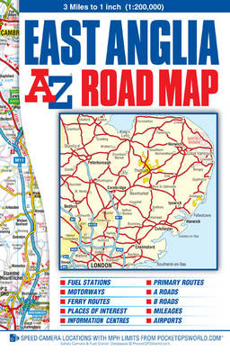 East Anglia Road Map -  Geographers' A-Z Map Company