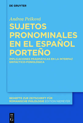 Sujetos pronominales en el español porteño - Andrea Peškova