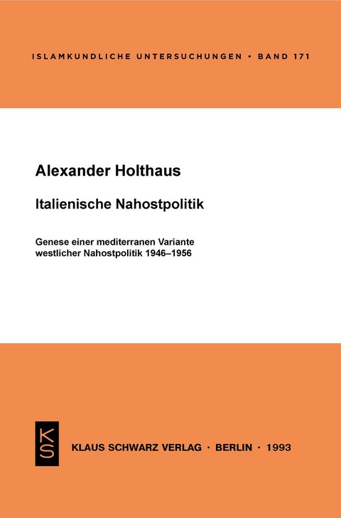 Italienische Nahostpolitik - Alexander Holthaus