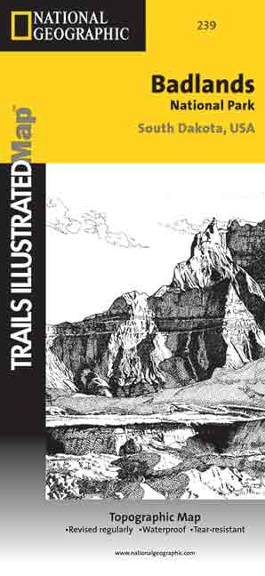 Badlands National Park, South Dakota -  Trails Illustrated