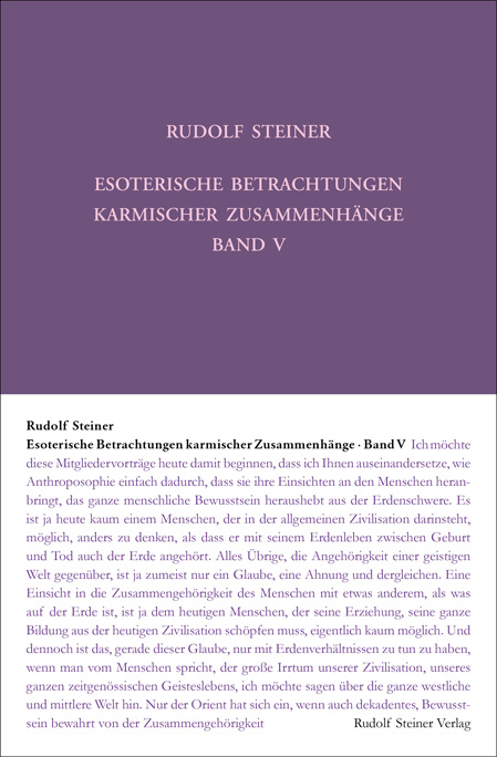 Esoterische Betrachtungen karmischer Zusammenhänge - Rudolf Steiner