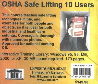 OSHA Safe Lifting, 10 Users - Daniel Farb