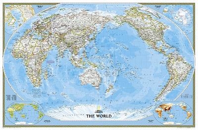 World Classic, Pacific Centered, Enlarged &, Laminated - National Geographic Maps