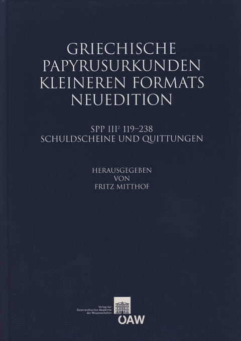 Griechische Papyrusurkunden kleineren Formats. Neuedition - 