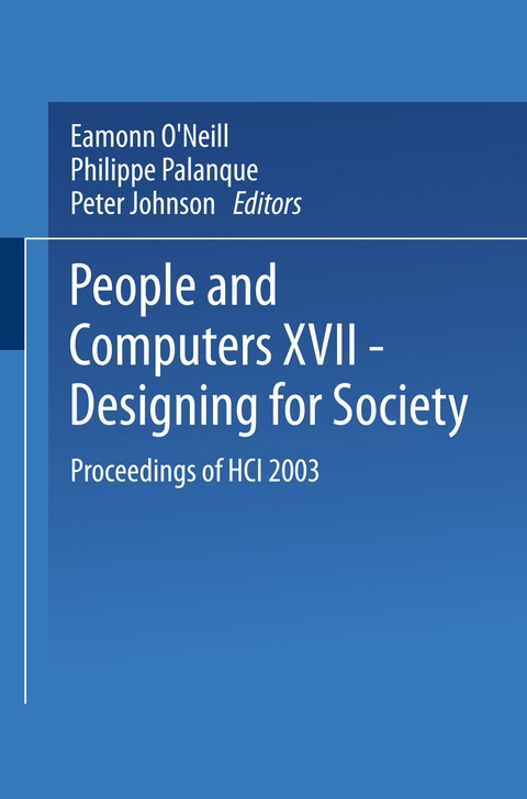 People and Computers XVII — Designing for Society - 