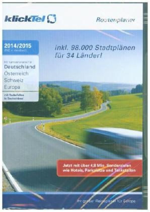 klickTel Routenplaner 2014/2015, 1 DVD-ROM