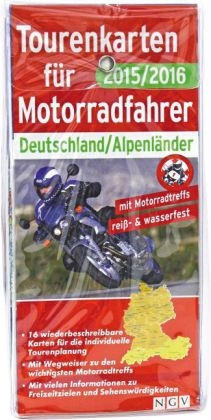 Tourenkarten für Motorradfahrer Deutschland/Alpenländer 2015/2016