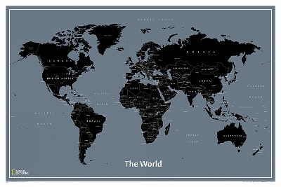 World Modern Map, Laminated - National Geographic Maps