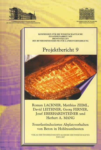 Projektbericht 9 Feuerlastinduziertes Abplatzverhalten von Beton in Hohlraumbauten - Roman Lackner, Matthias Zeiml, David Leithner, Georg Ferner, Josef Eberhardsteiner, Herbert A Mang