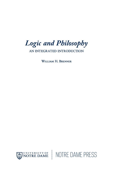 Logic and Philosophy - William H. Brenner