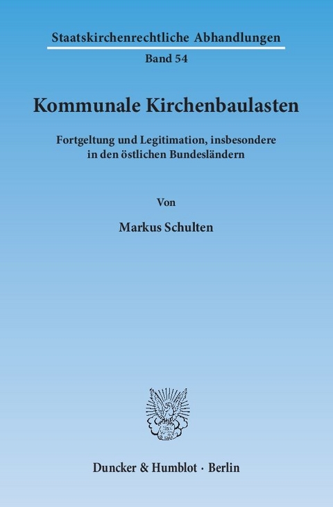 Kommunale Kirchenbaulasten. - Markus Schulten