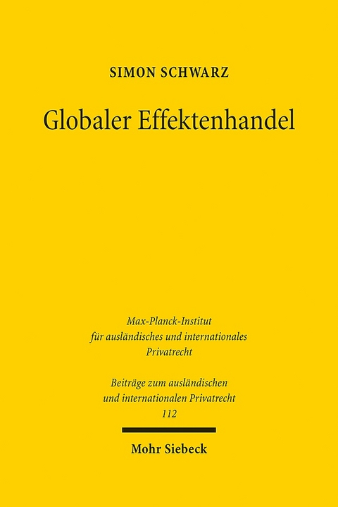 Globaler Effektenhandel - Simon Schwarz