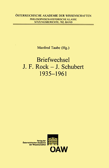 Briefwechsel J.F. Rock - J. Schubert 1935 - 1961 - 