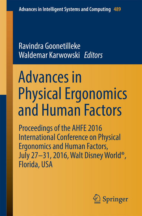 Advances in Physical Ergonomics and Human Factors - 