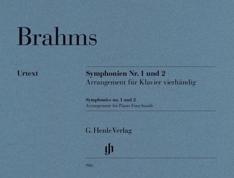 Johannes Brahms - Symphonien Nr. 1 und 2, Arrangement für Klavier zu vier Händen - 