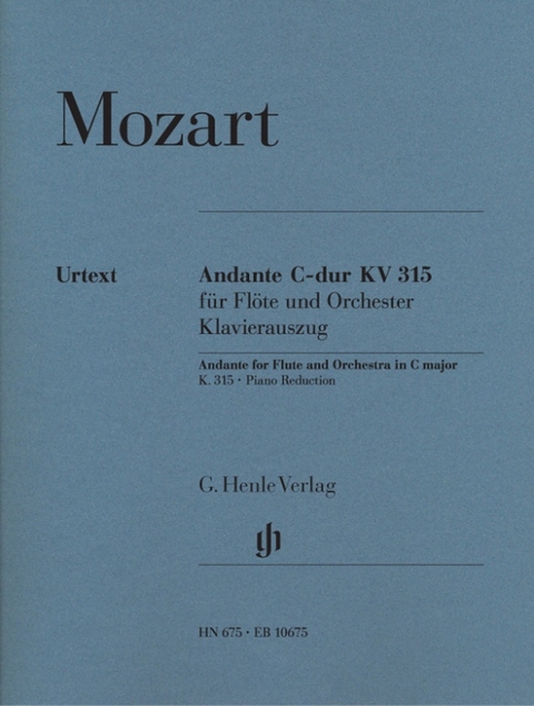 Wolfgang Amadeus Mozart - Andante C-dur KV 315 für Flöte und Orchester - 