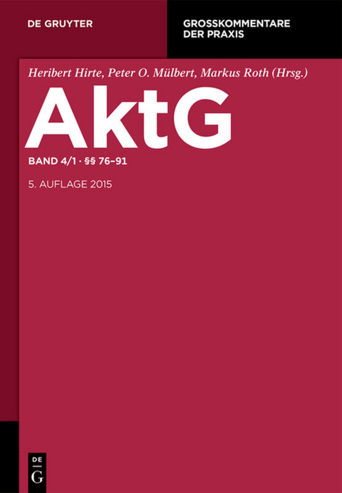 Aktiengesetz / §§ 76-91 - 