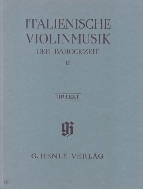 Italienische Violinmusik der Barockzeit - Band II - 