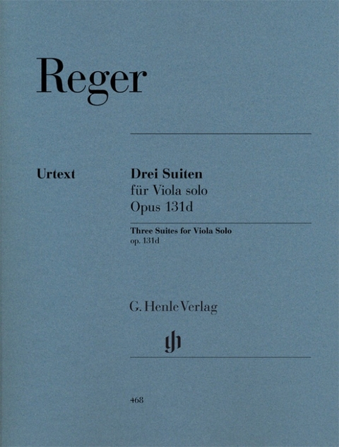 Max Reger - Drei Suiten op. 131d für Viola solo - 