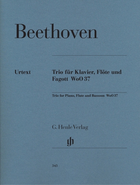 Ludwig van Beethoven - Flötentrio G-dur WoO 37 für Klavier, Flöte und Fagott - 