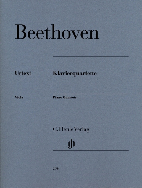 Ludwig van Beethoven - Klavierquartette - 