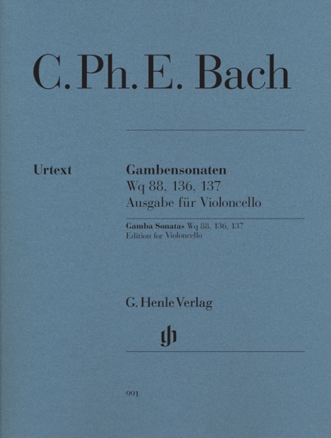 Carl Philipp Emanuel Bach - Gambensonaten Wq 88, 136, 137 - 