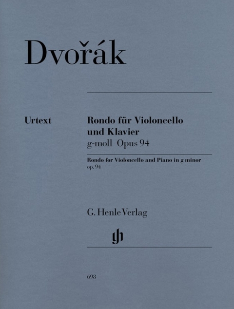 Antonín Dvorák - Rondo g-moll op. 94 für Violoncello und Klavier - 