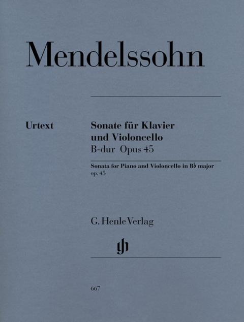 Felix Mendelssohn Bartholdy - Violoncellosonate B-dur op. 45 - 