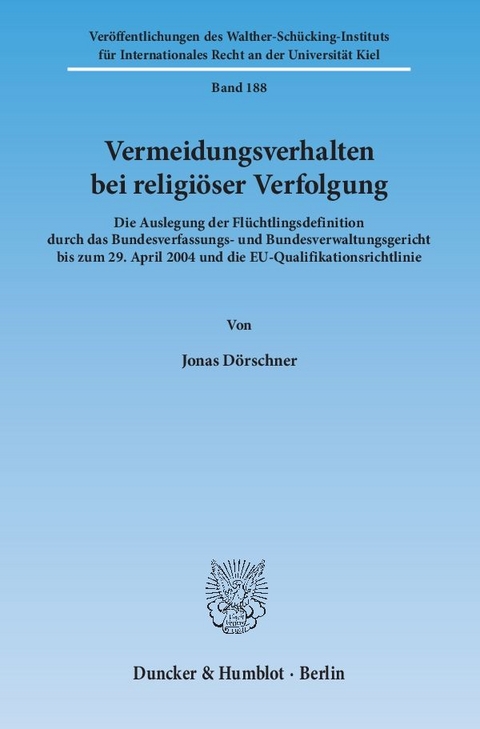 Vermeidungsverhalten bei religiöser Verfolgung. - Jonas Dörschner