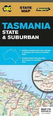 Tasmania State & Suburban Map 770 25th ed -  UBD Gregory's