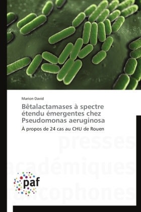 BÃªtalactamases Ã  spectre Ã©tendu Ã©mergentes chez Pseudomonas aeruginosa - Marion David