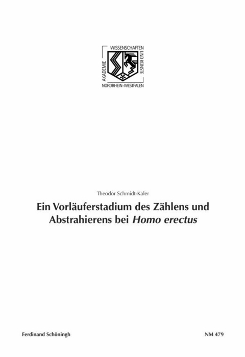 Ein Vorläuferstadium des Zählens und Abstrahierens bei "Homo erectus" - Theodor Schmidt-Kaler