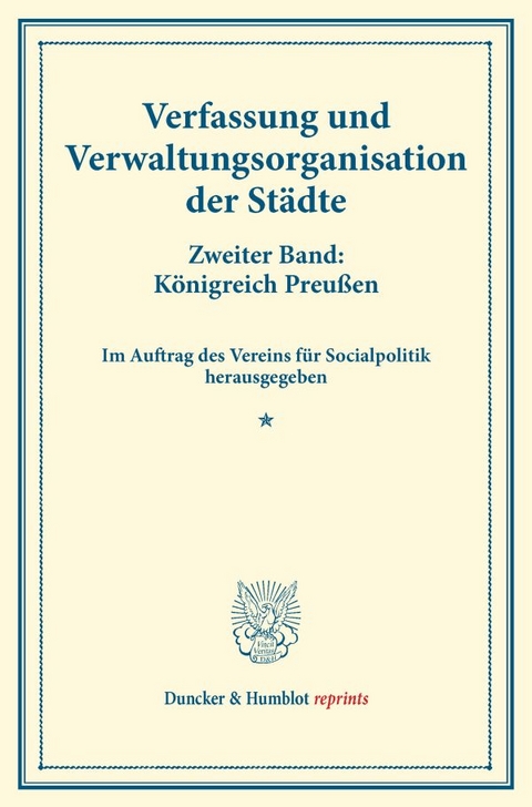 Verfassung und Verwaltungsorganisation der Städte. - 