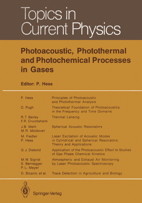 Photoacoustic, Photothermal and Photochemical Processes in Gases - 