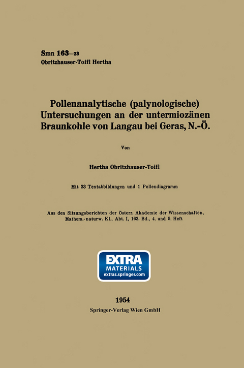 Pollenanalytische (palynologische) Untersuchungen an der untermiozänen Braunkohle von Landau bei Geras, N.-Ö - Hertha Obritzhauser-Toifl