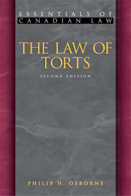 The Law of Torts - Philip Osborne