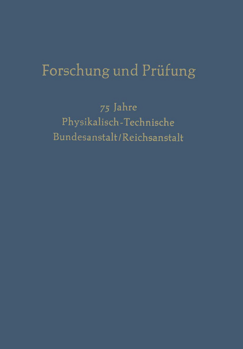 Forschung und Prüfung - H. Moser