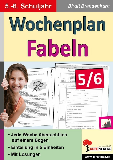 Wochenplan Fabeln / Klasse 5-6 -  Birgit Brandenburg