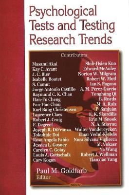 Psychological Tests & Testing Research Trends - Paul M Goldfarb