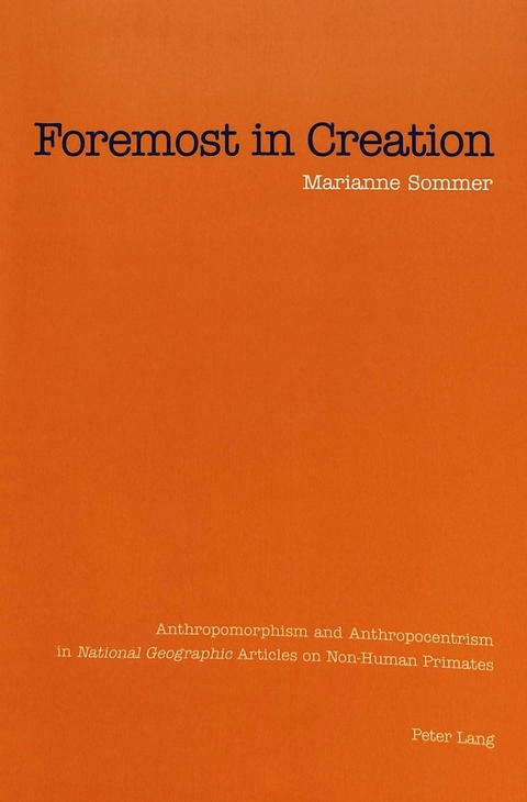 Foremost in Creation - Marianne Sommer