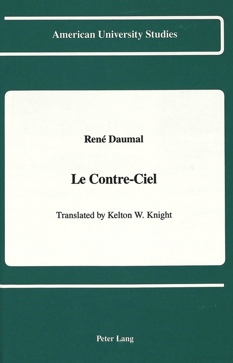 Le Contre-Ciel - Rene Daumal