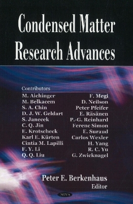 Condensed Matter Research Advances - 