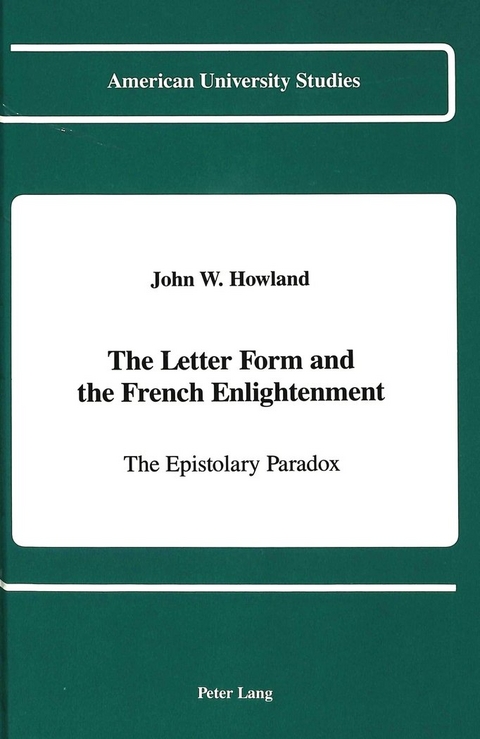 Letter Form and the French Enlightenment - John W. Howland