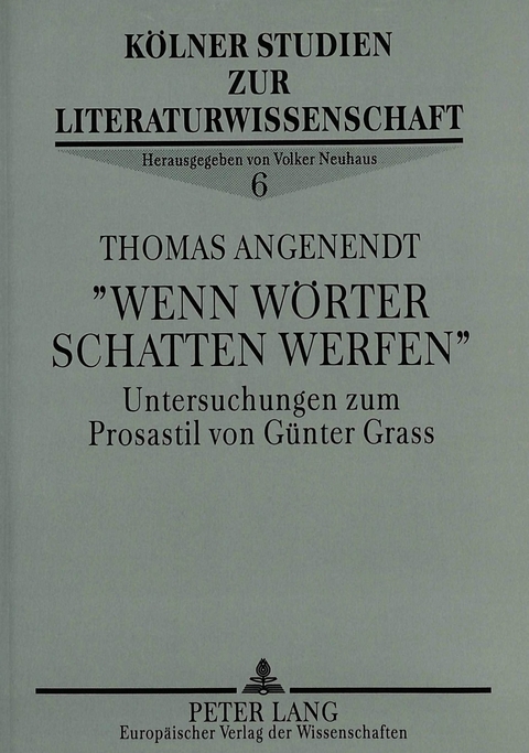 «Wenn Wörter Schatten werfen» - Thomas Angenendt