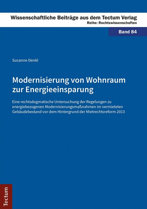 Modernisierung von Wohnraum zur Energieeinsparung - Susanne Denkl