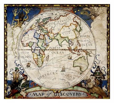 Map Of Discovery, Eastern Hemisphere, Tubed - National Geographic Maps