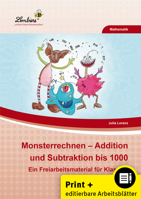 Monsterrechnen - Addition und Subtraktion bis 1000 - Julia Lorenz