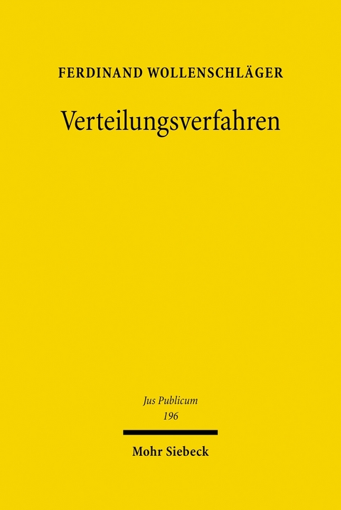 Verteilungsverfahren -  Ferdinand Wollenschläger