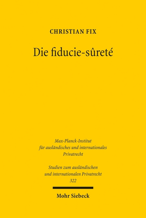 Die fiducie-sûreté -  Christian Fix