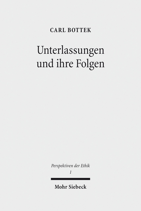 Unterlassungen und ihre Folgen -  Carl Bottek